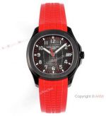 Swiss 1-1 Copy Patek Philippe Aquanaut Cal324 Watch Carbon Case Red Rubber Strap_th.jpg